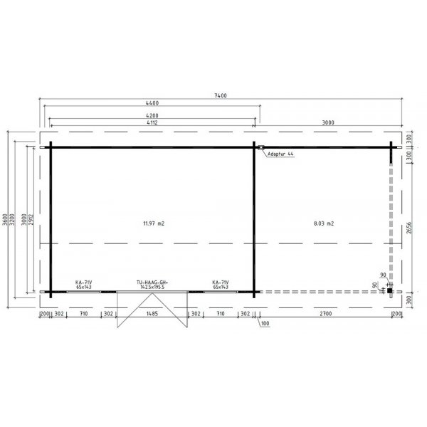Attefallshus Gsta J - 21,5 m