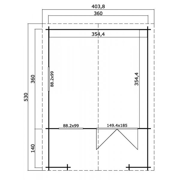 Friggebod Truls B - 12,9 m² Friggebod Truls B - 12,9 m²