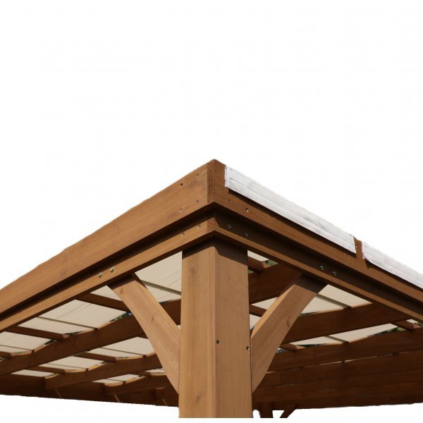 Tr�pergola 3,65x3m furu m�rkbrun f�r altan & tr�dg�rd
