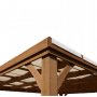Tr�pergola 3,65x3m furu m�rkbrun f�r altan & tr�dg�rd