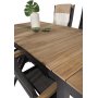Maglehem Spisegruppe (160x90) - Sort/Natur - 4 Stole
