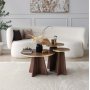 Mushroom sidobordset �30/40 cm - Guld/valn�t