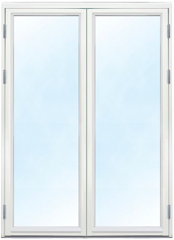 Parfönsterdörr - Helglasad 3-glas - Trä - U-värde: 1,1 Parfönsterdörr - Helglasad 3-glas - Trä - U-värde: 1,1