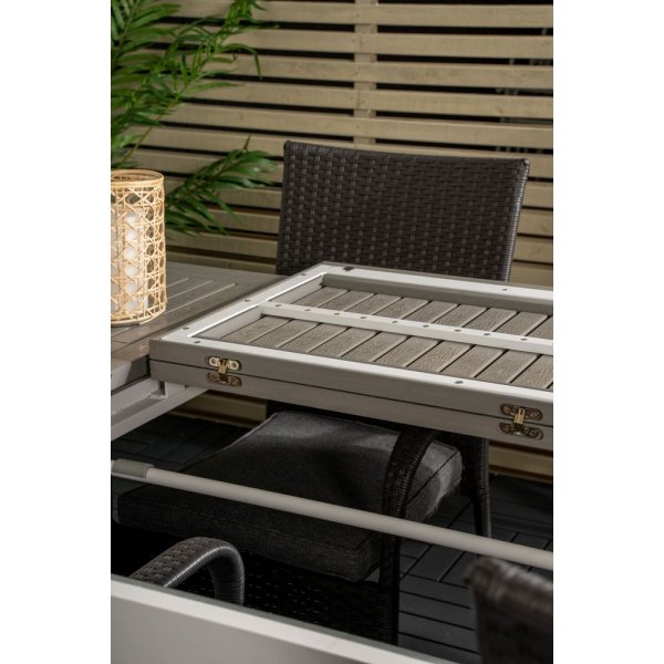 Ekenäs Matgrupp (224x100) - Svart/Grå/Vit - 8 Stolar Ekenäs Matgrupp (224x100) - Svart/Grå/Vit - 8 Stolar