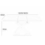 Ingrid matbord f�rl�ngningsbart 120-160 cm - Vit marmor