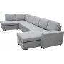 U-soffa Solna XL med f�rvaring - 367 cm - ljusgr�