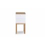 Kivik s�ngbord med l�da i vit / Ek