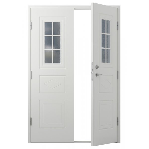 Dobbelt yderdør Lillian med glas (SP21) + Trykt pakke Dobbelt yderdør Lillian med glas (SP21) + Trykt pakke