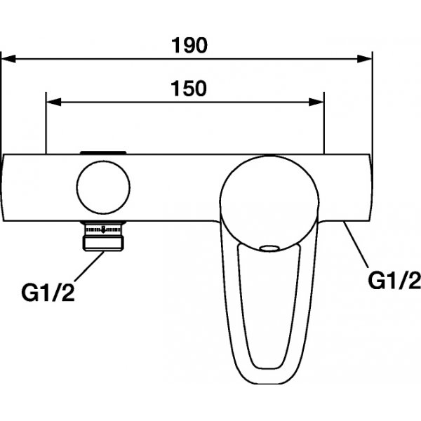 FM Mattsson Ettgrepps duschblandare, 9000 Krom*