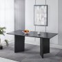 Crossby matbord 180x90 cm - Svartbetsad ek