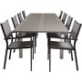 Ekens Matgrupp (224x100) - Svart/Gr/Vit - 8 Stolar