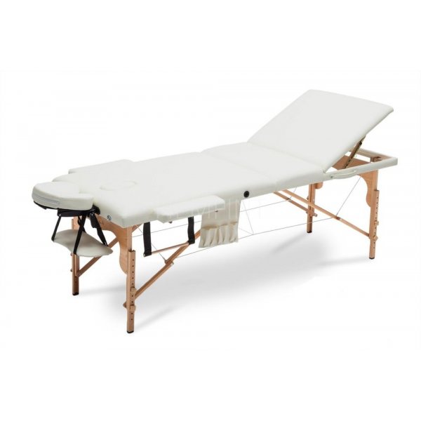 Bred massagebnk med trben - 3 zoner - Enfrgad