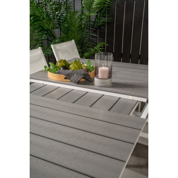 Prässebo Matgrupp (160x100) - Vit/Grå - 6 Stolar Prässebo Matgrupp (160x100) - Vit/Grå - 6 Stolar