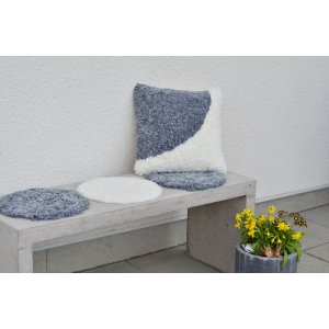 Curly stolsdyna f�rskinn Svart
