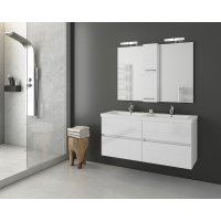 Badrumsmöbler Luxus 120 - Vitt med spegelskåp Badrumsmöbler Luxus 120 - Vitt med spegelskåp