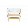 Balkongset 2-sits soffa med bord + Kompakt loungeset f�r balkong + Beige