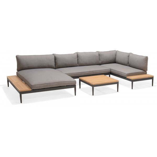 Lifestyle Garden Topaz Loungegruppe mit Tagesbett - Grau/Teak