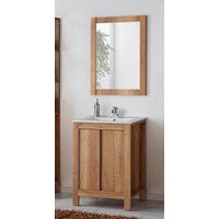 Badrumsmöbler Classic Oak 60 cm - Tvättställ med spegel
