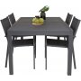 Holma Matgrupp (160x100) - Svart - 4 Stolar