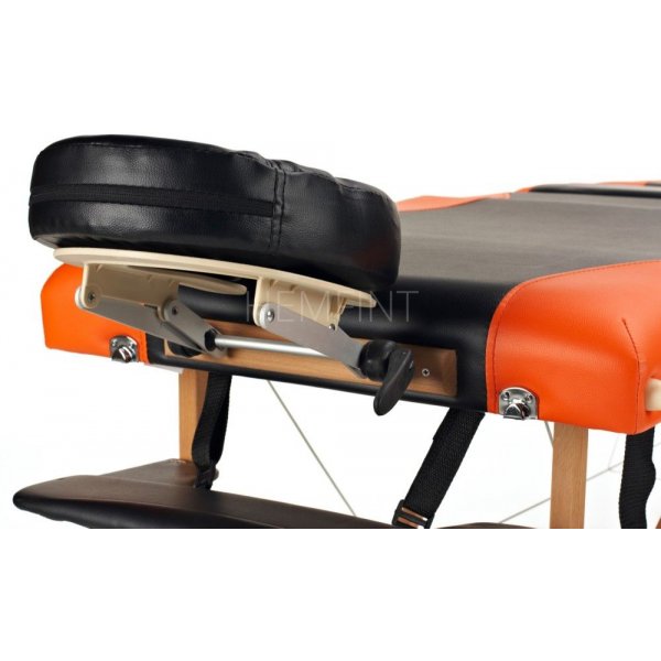 Massagebänk med träben - 4 zoner - Tvåfärgad Massagebänk med träben - 4 zoner - Tvåfärgad