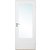 Innerdörr Bornholm - Kompakt dörrblad, spårfräst dekor & glas A14 + Handtagskit - Matt