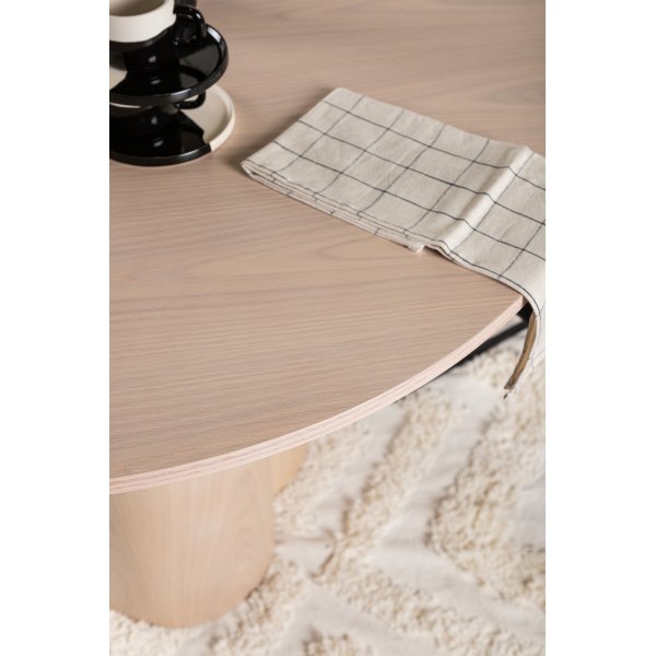 Matbord runt 110 cm Whitewash - Olivia