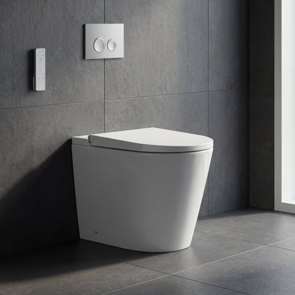 Smart Toalett Golvstående | Uppvärmd Sits | Bidéfunktion | Bluetooth & Appstyrning | Vit Smart Toalett Golvstående | Uppvärmd Sits | Bidéfunktion | Bluetooth & Appstyrning | Vit