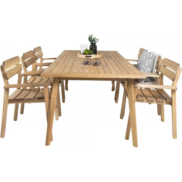 Charlottenberg Matgrupp (220x100) - Natur - 6 Stolar