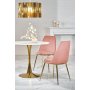 Matbord runt �90 cm - Marmorerat glas/guld