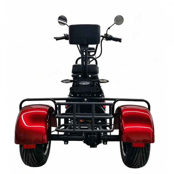 Elscooter trehjulig 2000W röd - Moped klass 1 el + Låskätting Elscooter trehjulig 2000W röd - Moped klass 1 el + Låskätting