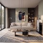 1 Hanna Modern Beige 3-sits Soffa - 200 cm Bredd, Polyester, Skum & Metallben