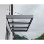 Canopia Sophia Clear XL Entrance baldakin 1,4 x 3 - Mrkegr/klart glas