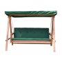 F�llbar hammock i tr� med gr�nt tak