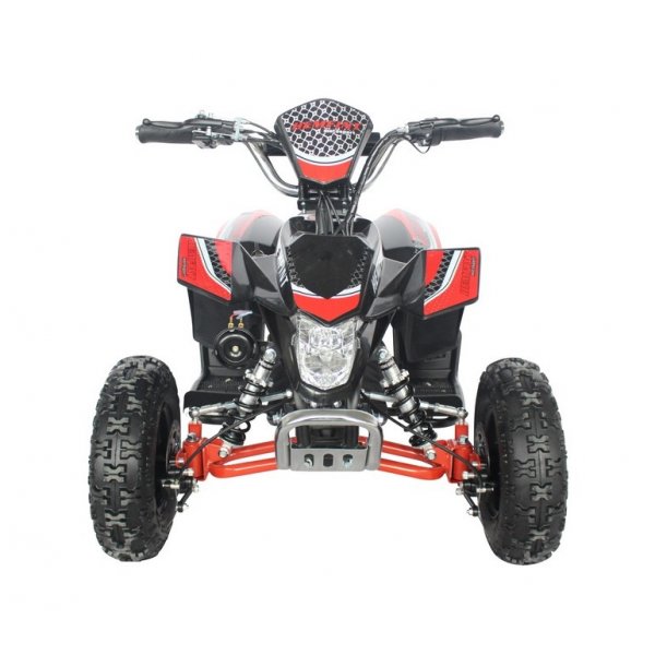 Elektrisk Fyrhjuling - Svart/röd 500W + Låskätting Elektrisk Fyrhjuling - Svart/röd 500W + Låskätting