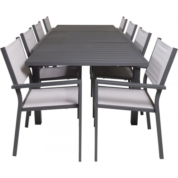 Holma Matgrupp (160x100) - Svart - 8 Stolar