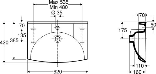 If� Sign tv�ttst�ll 60 cm Compact 7742 Vit