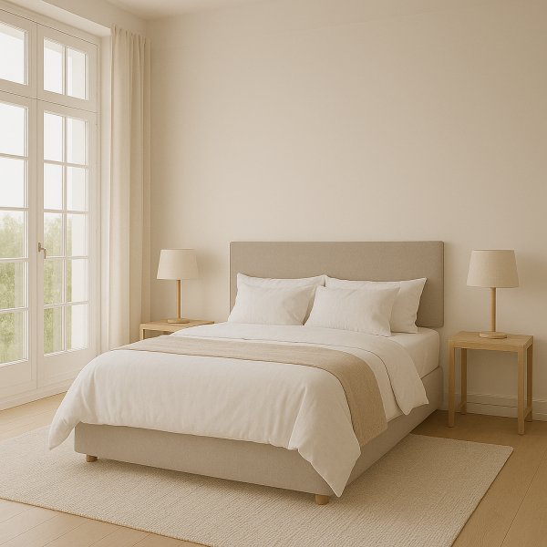 Wind s�nggavel 140 cm bred - Beige l�derimitation