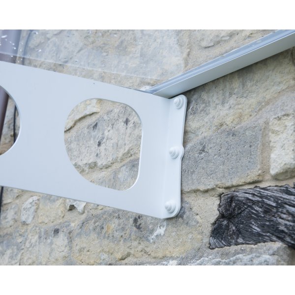 Canopia Bordeaux Clear Entrance baldakin 1,4 x 4,5 - Hvidt/klart glas