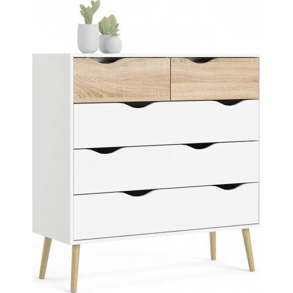 Oslo byr� med 5 l�dor - Vit/ek