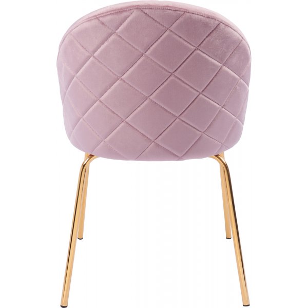 Stol rosa med guldiga ben - Plaza