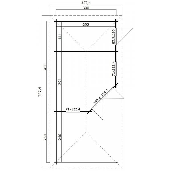 Friggebod Gustav D - 13,5 m² Friggebod Gustav D - 13,5 m²