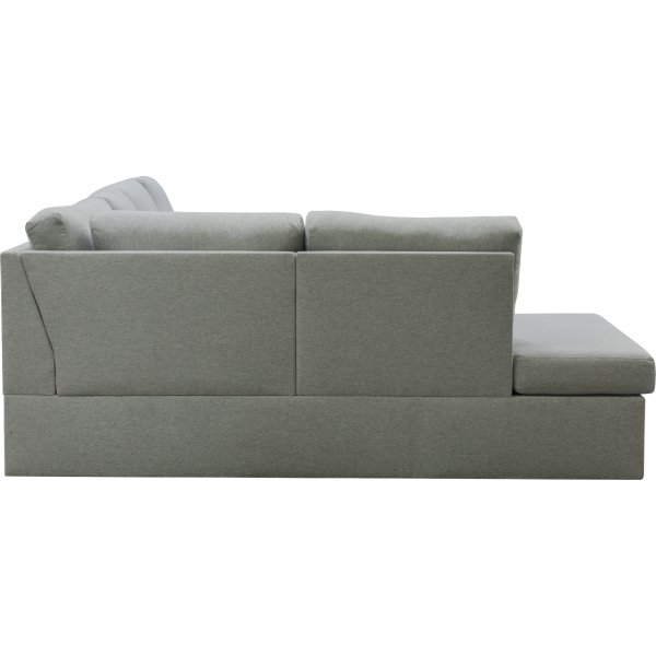 U-soffa b�ddsoffa T�rn� v�ndbar med f�rvaring - 304 cm - ljusgr�