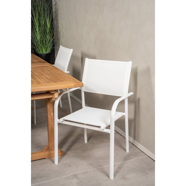 Bjuråker Matgrupp (195x110) - Vit/Natur - 4 Stolar Bjuråker Matgrupp (195x110) - Vit/Natur - 4 Stolar