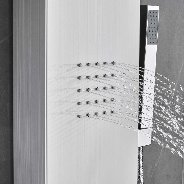 Duschpanel borstat rostfritt stål - Flora Duschpanel borstat rostfritt stål - Flora