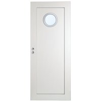 Skjutdörr Öland - 1-spegel - Runt glas Aluminiumring - Massiv Skjutdörr Öland - 1-spegel - Runt glas Aluminiumring - Massiv