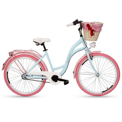 Cykel Colours 26\\\" - 3 vxlar - bl/rosa