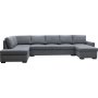 U-soffa Solna v�ndbar - 367 cm - m�rkgr�