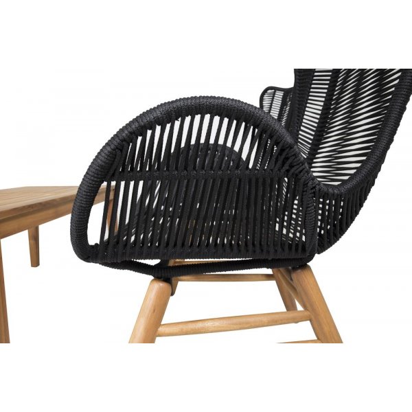 Tallberga soffa  akacia/svart rep