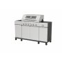 Gasolgrill med sidobr�nnare och f�rvaringssk�p - 6 br�nnare - rostfritt st�l