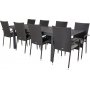 Holma Matgrupp (160x100) - Svart - 8 Stolar